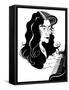 Martha Argerich - caricature of the Argentinian pianist-Neale Osborne-Framed Stretched Canvas