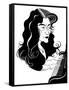 Martha Argerich - caricature of the Argentinian pianist-Neale Osborne-Framed Stretched Canvas