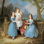 Georgina, Emily and Augusta Rose, C.1848-Martha Berkeley-Giclee Print