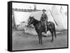 Martha Canary "Calamity Jane" on Horseback Photograph-Lantern Press-Framed Stretched Canvas