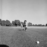 Golfer Ben Hogan Working on Golf Club in Workshop-Martha Holmes-Premium Photographic Print