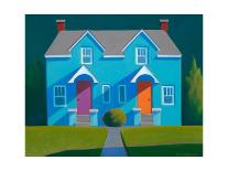 Blue House-Martha Pettigrew-Framed Art Print