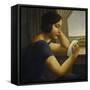 Martha, Reading a Letter, 1925-Georg Schrimpf-Framed Stretched Canvas