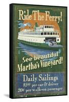 Martha's Vineyard, Massachusetts - Ferry Ride-Lantern Press-Framed Stretched Canvas