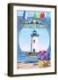 Martha's Vineyard - Montage Scenes-Lantern Press-Framed Art Print