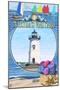 Martha's Vineyard - Montage Scenes-Lantern Press-Mounted Art Print