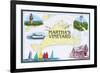 Martha's Vineyard - Nautical Chart-Lantern Press-Framed Art Print