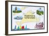 Martha's Vineyard - Nautical Chart-Lantern Press-Framed Art Print