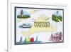 Martha's Vineyard - Nautical Chart-Lantern Press-Framed Premium Giclee Print