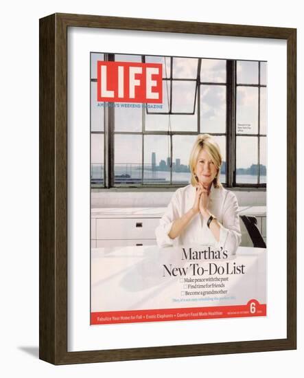 Martha Stewart in her Office at Martha Stewart Living Omnimedia, Inc., October 6, 2006-Todd Eberle-Framed Photographic Print