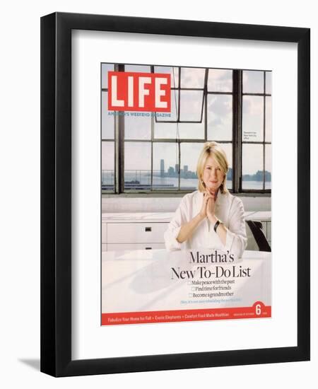 Martha Stewart in her Office at Martha Stewart Living Omnimedia, Inc., October 6, 2006-Todd Eberle-Framed Photographic Print