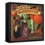 Martha Washington Brand - Tustin, California - Citrus Crate Label-Lantern Press-Framed Stretched Canvas