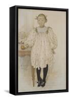 Martha Winslow as a Girl, 1896-Carl Larsson-Framed Stretched Canvas