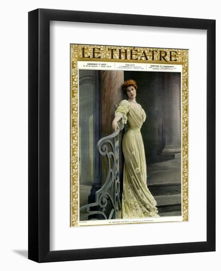 Marthe Brandes, Front Cover of 'Le Theatre' Magazine, 1904-Reutlinger Studio-Framed Giclee Print