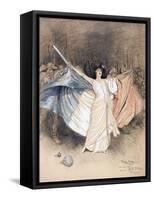 Marthe Chenal chantant la Marseillaise-Georges-Bertin Scott-Framed Stretched Canvas