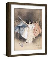 Marthe Chenal chantant la Marseillaise-Georges-Bertin Scott-Framed Giclee Print