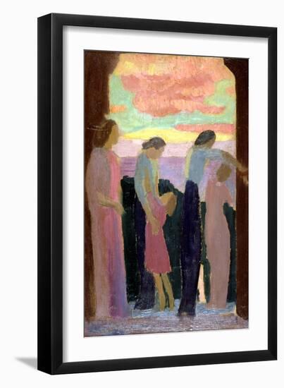 Marthe Denis and the Children on the Balcony, C1900-1940-Maurice Denis-Framed Premium Giclee Print