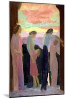 Marthe Denis and the Children on the Balcony, C1900-1940-Maurice Denis-Mounted Giclee Print