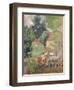 Marthe, Nono and Pierre in the Garden-Henri Lebasque-Framed Giclee Print