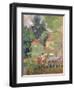 Marthe, Nono and Pierre in the Garden-Henri Lebasque-Framed Giclee Print