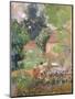 Marthe, Nono and Pierre in the Garden-Henri Lebasque-Mounted Giclee Print