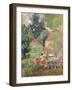 Marthe, Nono and Pierre in the Garden-Henri Lebasque-Framed Giclee Print