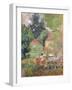 Marthe, Nono and Pierre in the Garden-Henri Lebasque-Framed Giclee Print