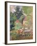 Marthe, Nono and Pierre in the Garden-Henri Lebasque-Framed Giclee Print