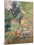 Marthe, Nono and Pierre in the Garden-Henri Lebasque-Mounted Giclee Print