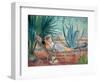 Marthe Taking a Break in a Deck Chair, Saint-Tropez, C. 1910-15-Henri Lebasque-Framed Giclee Print