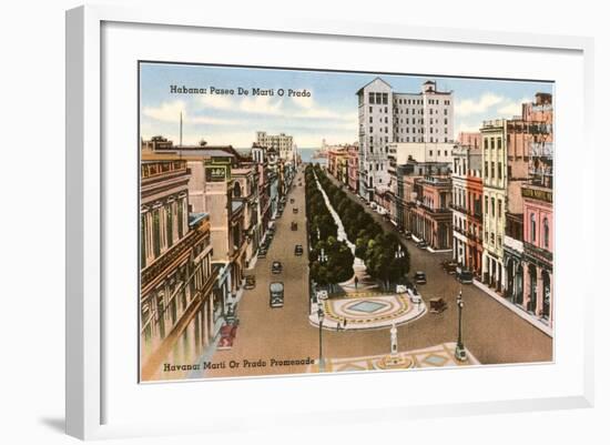 Marti or Prado Promenade, Havana, Cuba-null-Framed Art Print