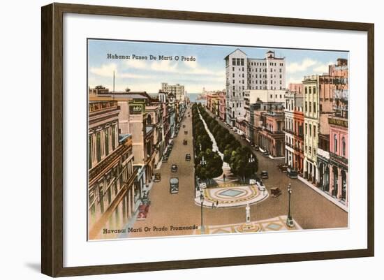 Marti or Prado Promenade, Havana, Cuba-null-Framed Art Print