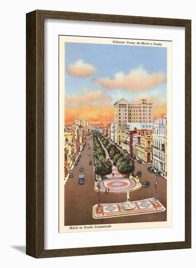 Marti or Prado Promenade, Havana, Cuba-null-Framed Art Print