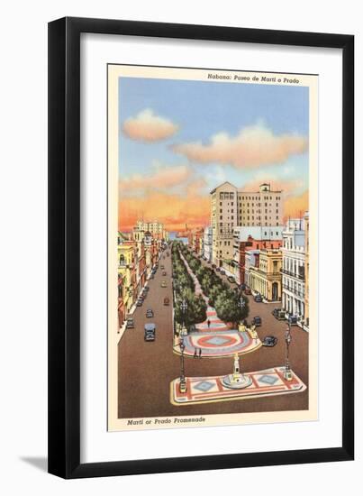 Marti or Prado Promenade, Havana, Cuba-null-Framed Art Print