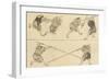 Martial Artists Fighting-Katsushika Hokusai-Framed Giclee Print