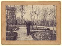 Gustave Caillebotte (1848-94) Gardening at Petit Gennevilliers, February 1892 (B/W Photo)-Martial Caillebotte-Framed Stretched Canvas