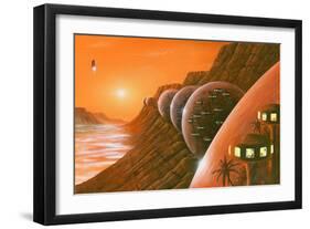 Martian Colony, Artwork-Richard Bizley-Framed Premium Photographic Print