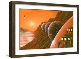 Martian Colony, Artwork-Richard Bizley-Framed Photographic Print