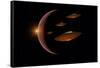 Martians Evacuating their Homeworld, Mars, in Flying Saucers-null-Framed Stretched Canvas