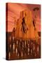 Martians Gathering around a Monument Dedicated to their Ancestors-null-Stretched Canvas