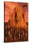 Martians Gathering around a Monument Dedicated to their Ancestors-null-Stretched Canvas