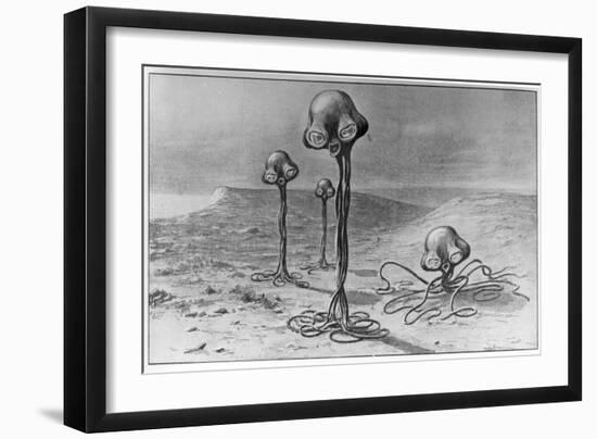 Martians, Illustration from "The War of the Worlds" by H. G. Wells-null-Framed Giclee Print