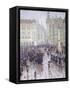 Martienplatz in Munich in the Winter of 1915, Germany 20th Century-Christian Conrad Parnemann-Framed Stretched Canvas