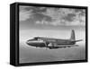 Martin 202 Airplane in Flight-null-Framed Stretched Canvas
