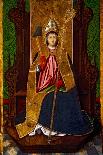 Saint Blaise Enthroned, C. 1480 (Oil, Gold and Stucco on Panel)-Martin Bernat-Giclee Print