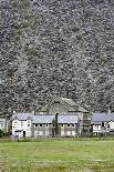 Slate Mine Waste Mountain And Houses-Martin Bond-Framed Photographic Print