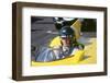 Martin Brundle in 1956 Jaguar D type,1998 Goodwood revival-null-Framed Photographic Print