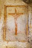 Crucifix Fresco in a Cave Church in the Sassi Area of Matera, Basilicata, Italy, Europe-Martin-Photographic Print