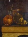 Copper and Brass Pots and Pans on an Oven Top-Martin Dichtl-Giclee Print