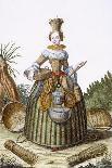 The Basket Weaver's Costume (Coloured Engraving)-Martin Engelbrecht-Giclee Print